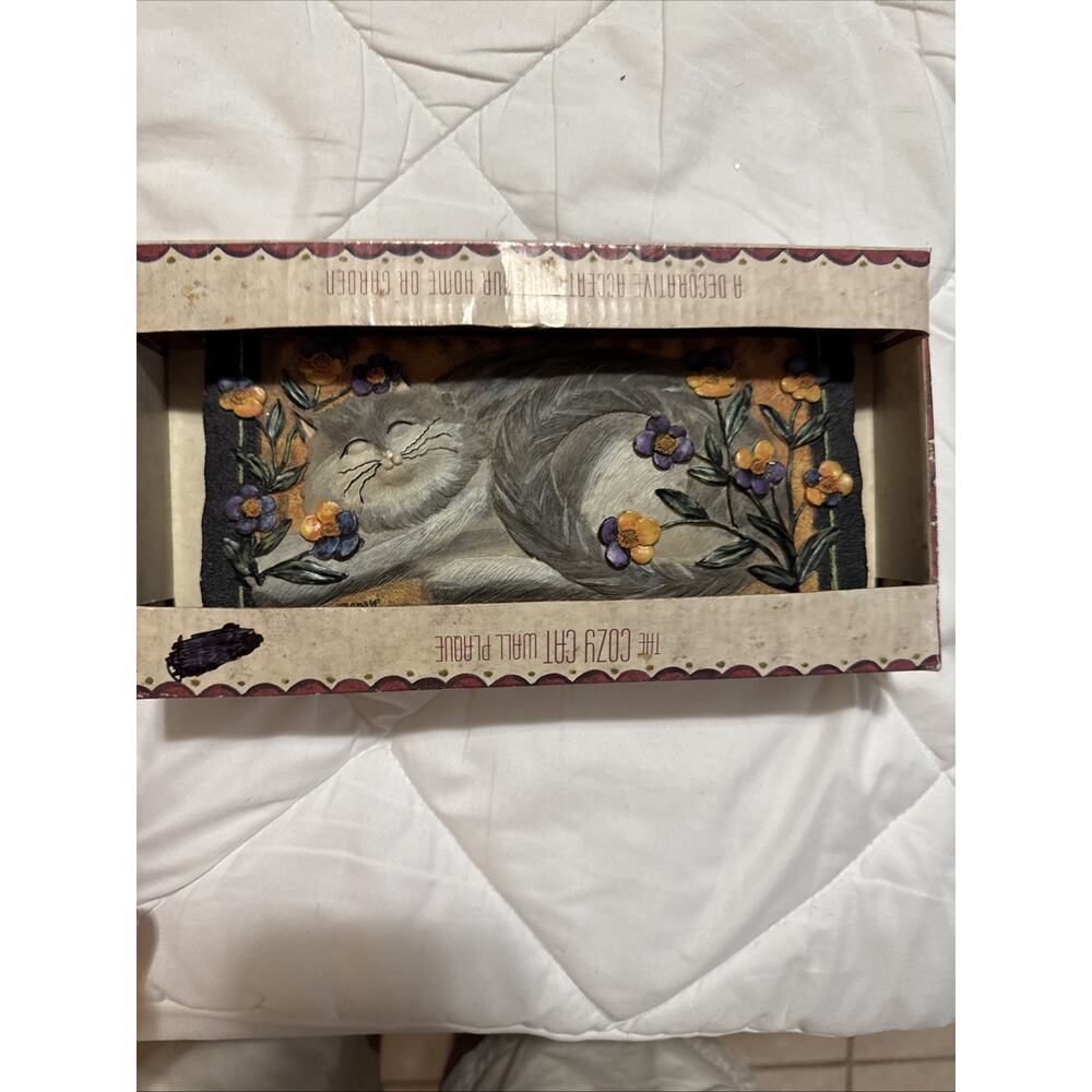 The Cozy Cat Wall Plaque By E Smithson